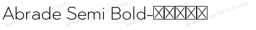 Abrade Semi Bold字体转换